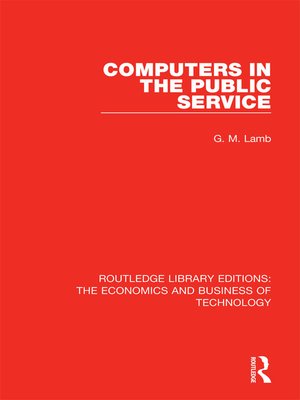 cover image of Computers in the Public Service